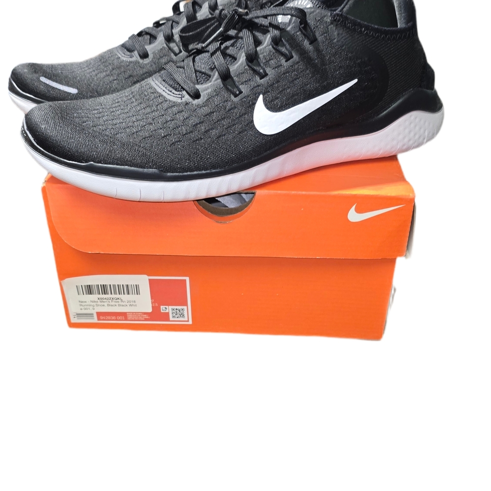 Nike Black and White Free Runner